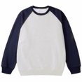 thumbnail image 1 of cfhntfmh Chandail à Col Rond pour Hommes Mode à Blocs de Couleur Manches Longues Chandail à Enfiler Hauts Chaud en Molleton Chandails de Base Automne Hiver Manteau, 1 of 6