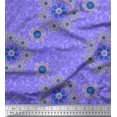 thumbnail image 1 of Soimoi Velvet Fabric Floral & Paisley Decorative Print Sewing Fabric Yard 58 Inch Wide, 1 of 3
