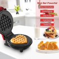 thumbnail image 2 of Mini Waffle Maker, Round Waffle Maker, Waffle Machine, Mini Individual Waffle Maker Small Waffle Maker Waffle Maker With Non-stick Coating For Childre, 2 of 4