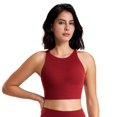 thumbnail image 4 of Yuyuzo Sports Bras for Women Wireless High Support Seamless Stretchy Full Coverage Active Workout Crop Tank Tops, 4 of 7
