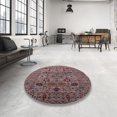 thumbnail image 4 of Ahgly Company Machine Washable Indoor Rectangle Industrial Modern Red Brown Area Rugs, 2' x 4', 4 of 7