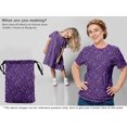 thumbnail image 5 of oneOone Georgette Viscose Purple Fabric Floral Craft Projects Decor Fabric Printed By The Yard 42 Inch Wide, 5 of 5