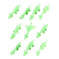thumbnail image 1 of 10 Pcs Remplisseurs de Sacs de Fête Doigts de Dinosaure Jeux Volants pour Carnaval Vert, 1 of 9