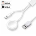 thumbnail image 2 of 2 in 1 Wireless Charger Compatible for Apple Watch Series 4 3 2 1, USB..., 2 of 9
