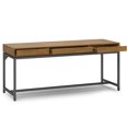 thumbnail image 3 of Simpli Home Banting 72"W Solid Wood Computer Desk in Medium Saddle Brown, 3 of 10