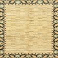 thumbnail image 1 of Ahgly Company Tapis d'Intérieur Carrés Abstraits Brun Cannelle, Tapis de Zone Abstraits, 4 Pieds Carré, 1 of 6