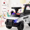 thumbnail image 4 of OLAKIDS Ride On Push Police Car, Toddler Foot-to-Floor Sliding Toy with Siren, Steering Wheel, Megaphone, Horn, Headlights, Under Seat Storage, Kids Racer Walking Gift for Boys Girls 3+ (White), 4 of 9