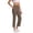 Brown, variant on Lmnyox Women's High Waist Workout Pants Ankle Length Stretchy Yoga Pants Solid Casual Work Trousers with Pocket