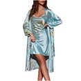 thumbnail image 2 of Pisexur Robe Sans Manches à Col en V Mode Féminine Couleur Unie Col en V Confortable Robe de Nuit Ample Blouse pour Femmes, 2 of 8