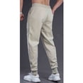 thumbnail image 4 of Ceisia Men Solid Color Loose Casual Pants Elastic Waist Drawstring Sports Gift Work Trousers, 4 of 8