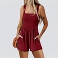 thumbnail image 2 of Timegard Running Shorts for Women Elastic Waist Ruched Loose Solid Color Casual Workout Gym Shorts, 2 of 4