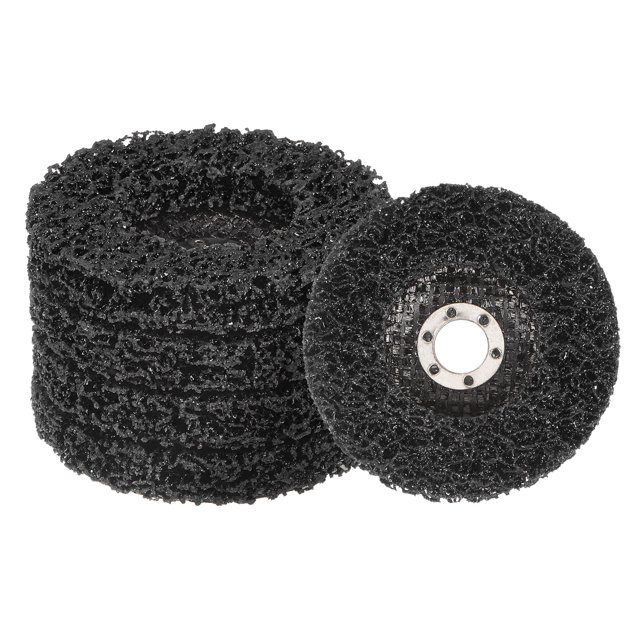 Unique Bargains 5pcs Strip Discs Stripping Wheels 4'x5/8' Rust Remover Abrasive Discs for Remove Paint Coating Rust, Black