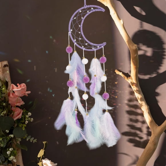 Dvkptbk Colorful Dreamcatcher Crescent Shaped Bedroom Dreamcatcher Handwork Wall Decoration Dreamcatcher Crafts Home Decoration