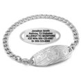 thumbnail image 1 of MedicEngraved Stainless Steel Custom Medical Alert Bracelet - 5mm Curb Link, 1 of 8