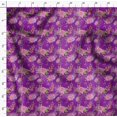thumbnail image 4 of Soimoi Purple Rayon Fabric Leaves & Rose Floral Decor Fabric Printed Yard 42 Inch Wide, 4 of 5