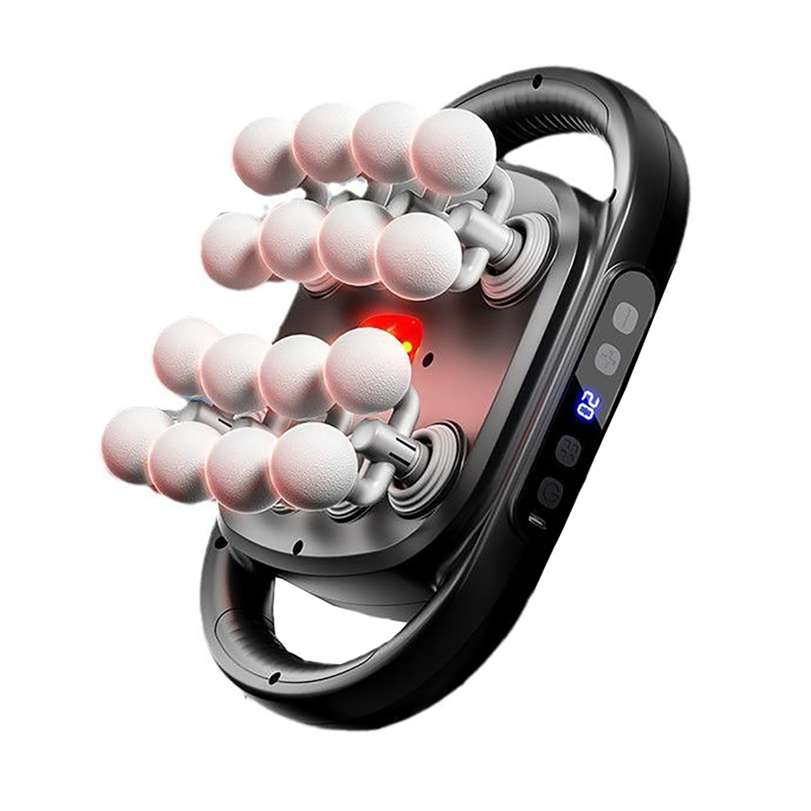 HHBEAUTY 16-Drive 8-Head Massage Gun Set, Deep Tissue Percussion Massager with 16 Massages Heads, Red Light Therapy, Quiet Muscle Massage Gun for Back, Shoulder, Legs, Foot, Body Muscle Pain Relief