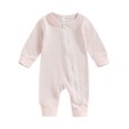 thumbnail image 1 of MeetoTime Baby Clothes Round Neck Long Sleeved Jumpsuits Infant Toddler Striped Zipper Rompers Crawling Clothes, 1 of 3