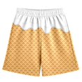 thumbnail image 4 of MIASHUI Garçons Filles Shorts à Imprimé Graphique Confortables d'Été Décontractés pour la Plage, Blanc, 2-3 Ans, 4 of 4