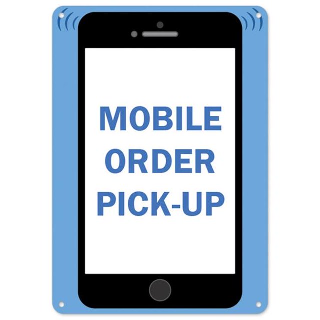 SignMission OS-NS-P-1824-25524 Panneau d'Avis - Ramassage de Commandes Mobiles