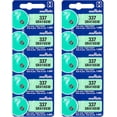 thumbnail image 1 of Murata 337 SR416SW Battery 1.55V Silver Oxide Watch Button Cell (10 Batteries), 1 of 5