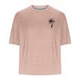 thumbnail image 4 of T-shirts pour Hommes Imprimés Palmier Graphiques T-Shirts Décontractés Été Plage Hawaïenne Manches Courtes Col Rond, 4 of 4