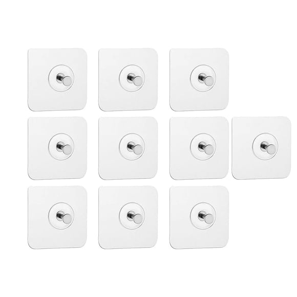 Heavy Duty Self-Adhesive Hooks | No Drilling Picture Hangers | 5kg Load Capacity | 6cm x 6cm Stainless Steel Hooks for Walls, Tiles, Glass & Metal Surfaces