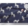 thumbnail image 3 of Soimoi Polyester Crepe Fabric Horse Block Print Fabric by The Yard 42 Inch Wide, 3 of 3