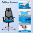 thumbnail image 4 of VUSIGN Gel Coussin de Siège en Rafraîchissant pour Longues Périodes Assises, Coussins pour Fauteuil Roulant, Coussin de Chaise en Gel pour Douleurs à la Hanche, Coussin de Siège en Gel pour Chaises de Bureau, Coussin de Siège Auto en Gel Respirant, 4 of 7