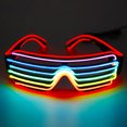 thumbnail image 1 of Labymos LED Glasses 3Colors Optional Light Up El Wire Neon Rave Glasses Twinkle Glowing Party, 1 of 5
