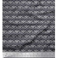 thumbnail image 1 of Soimoi Poly Crepe Fabric Dot,Swirl & Floral Block Print Fabric by The Yard 52 Inch Wide, 1 of 2