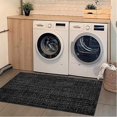 thumbnail image 1 of Seavish Black Laundry Room Rug, 2'x4.2' Chindi Rug, Low Pile Woven Decorative Bohemian Hallway Throw Runner Rugm Small Area Rug for Bedroom Kitchen Sink Bathroom, 1 of 8