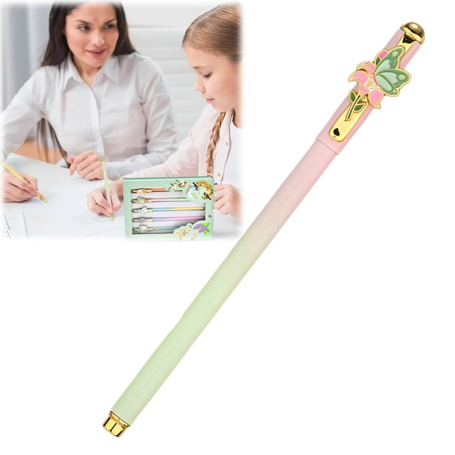 Cqxid Pencil Curler Under $5 Home & Garden Pen 2ml Museum Stationery Flower God Pen Exquisite Design Smooth Writing Suitable For Student Creative