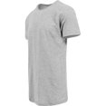 thumbnail image 3 of Build Your Brand Mens Shaped Long Short Sleeve T-Shirt, 3 of 3