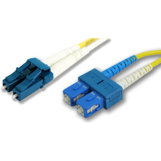 Lynn Electronics LcScDUPSM-20M Lc-Sc 9/125 Duplex Single-Mode Fiber Optic Patch cable, 20-Meter, Yellow