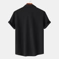 thumbnail image 4 of Lolmot Chemise Décontractée pour Homme Unie à Col Rabattu à Manches Courtes avec Fermeture à Boutons Blouse Hawaïenne, 4 of 9