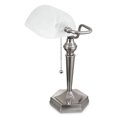 thumbnail image 2 of Alera LMP538BN Brushed Nickel & White Bankers Lamp, 2 of 4