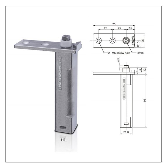 MYG Accessoires de Congélateur de Stockage à Froid Charnière de Porte Arbre de Porte de Congélateur