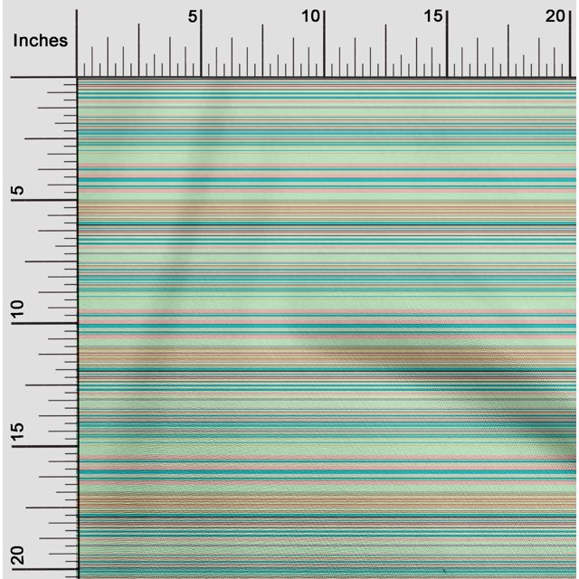 oneOone Viscose Chiffon Fabric Horizontal Stripe Print Fabric By Yard 42 Inch Wide