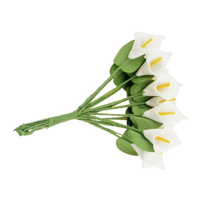 Langgg Bouquet de Décoration Extérieur Simulation Bricolage Décorations de Fleurs Blanc