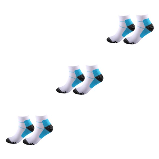 maskred 2piece Greater Flexibility Compression Socks For Sports Comfortable To Wear Ankles Socks blue S/M 3Set
