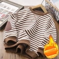 thumbnail image 2 of YOUSNH Chandail d'Halloween Garçons Filles Chandail Classique à Rayures Col Rond Manches Longues Épais Chaud Chandail Décontracté Chandail à Enfiler Hauts Chandail Garçons Chandails Brun 11-12 Ans, 2 of 3