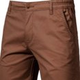 thumbnail image 4 of Yuzhih Summer Shorts for Men Slim Stretch Twill Flat Front Shorts Basic Solid Color Lounge Shorts with Pockets, 4 of 4