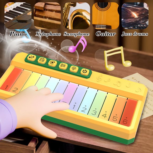Infant Multicolor Light Light Electronic Organ Touch Educational Children's Musical Instrument Piano Learning Toy