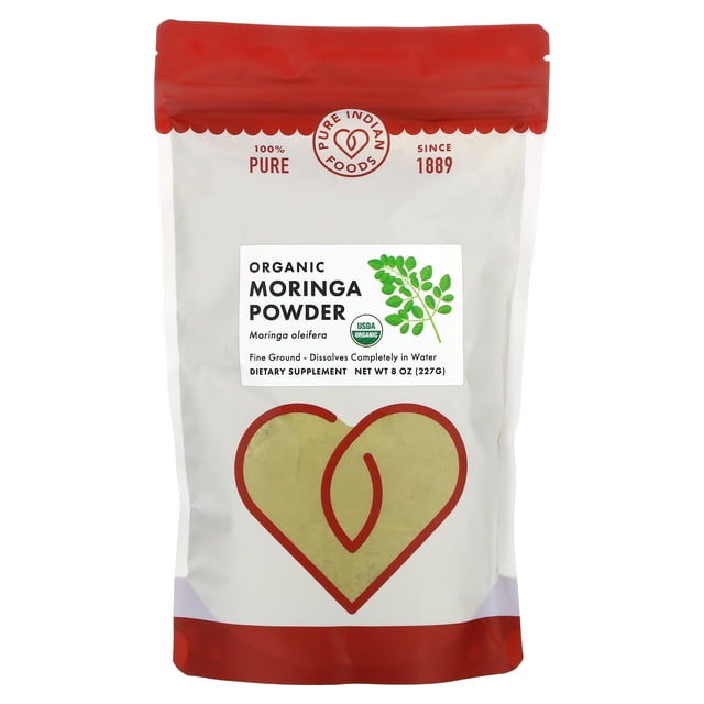 Pure Indian Foods , Poudre de Moringa Biologique, 8 oz (227 g)