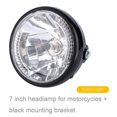 thumbnail image 2 of Greensen Round Motorbike Headlight, W/ Black Bracket Motorcycle Headlight, Motorcycle Repair Motorcycle Manufacturing Motorcycle Accessory For Most Motorcycle, 2 of 8