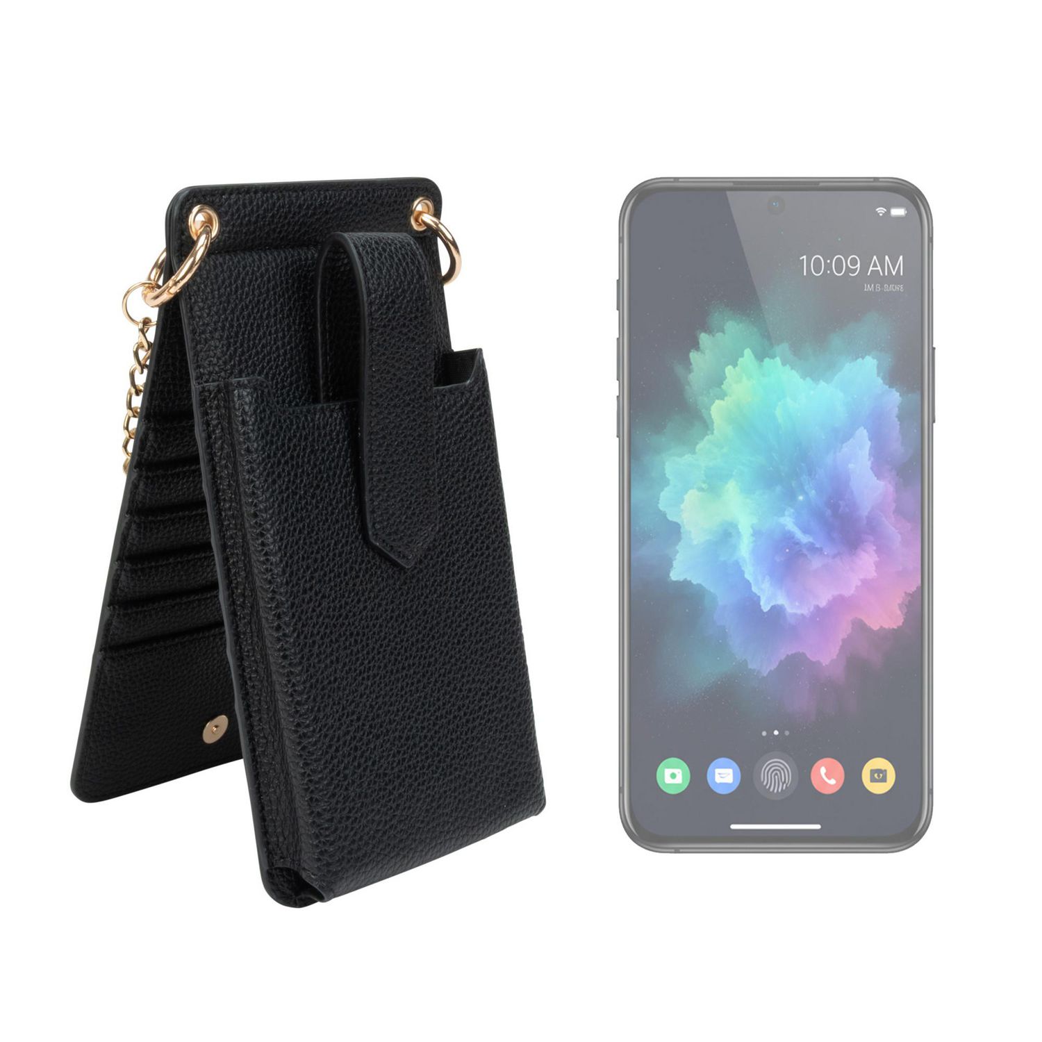 Porte-cartes et téléphone à cordon plat pour femme adulte Time and Tru