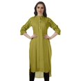 thumbnail image 1 of Moomaya Kurti Indienne Imprimée Tunique en Coton pour Femme Col Mandarin Kurta Longueur Genou, 1 of 6