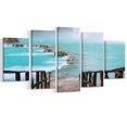 thumbnail image 2 of Vieux Pont dans la Cascade du Mexique - Impression sur Toile Bord de Mer, 2 of 3