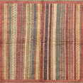 thumbnail image 1 of Ahgly Company Tapis d'Intérieur Carré Abstrait Rouge Brique, 4 Pieds Carré, 1 of 6