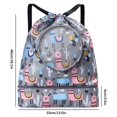 thumbnail image 2 of Drawstring Oxford Swim Backpack Water-Resistant Wet Separation Colorful Cute Animal Print Pvc Storage Bag Gifts For Boy Girl Children, 2 of 12